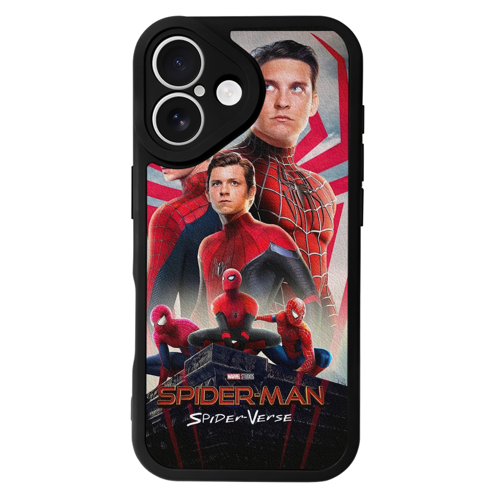 （画像用） Spider Man スパイダーマン 【iPhone 16シリーズ対応】シリコンスマホケース（レザー調） 材質：シリコン